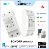 SONOFF BasicR2 ETL Wifi DIY Smart Switch Moudle EWeLink APP Remote Control Timer Switch Smart Home Works With Alexa Google Home
