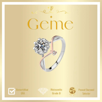 Cincin Moissanite Wanita Cincin Berlian 1 Karat Melingkar Mewah Perak Dan Emas Mawar Cincin Pemodela