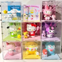Miniso Sanrio Characters Blind Box Joy Song Series Cinnamoroll Kuromi Model Mysterious Surprise Box Anime Guess Statue Toy Gifts