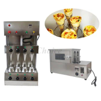 Small Portable Automatic Commercial Waffle Pizza Cone Making Machine Ice Cream Edible Cone Cup Wafer Biscuit Maker Machine