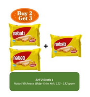Beli 2 Gratis 1 Wafer Krim Keju Richeese Nabati Beli 2 Gratis 1 - 122-132 gr