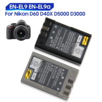 Original Replacement Battery For Nikon D5000 D3000 D60 D40X EN-EL9 EN-EL9A Camera Battery 7.8Wh Rechargeable Battery