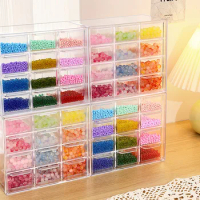 Clear Loose Beads Storage Box Earring Organizers Jewelry Storage Holder Stationery Storage Box with Drawer Organizing Cabinets