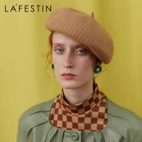 LA FESTIN 2021 autumn and winter new niche ins all-match Berets retro casual Painter hat Warm and comfortable trendy hats women