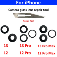 NEW Camera Glass Lens Back Rear Camera Glass Lens With Adhesive Sticker For iPhone 12 13 15 Pro Max / 12 13 Mini 14 Plus