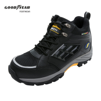 【GOODYEAR 固特異】認證安全鞋 工作鞋/男 防護鋼頭 透氣 高筒 黑色(GAMX13900)