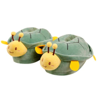 2023 New Tortoise and Bee Matching Couple Shoes Plush, Comfortable, Soft, Warm, Lightweight, Wear-resistant and Anti-slip Design