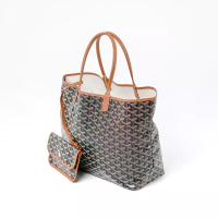Goyard Tas GOYARD ST LOUIS BLACK TAN TOTE BAG 100% ORIGINAL