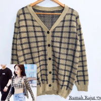 Set Cardigan Tanktop Jennie Blackpink/Atasan Wanita Korean Style Kekinian Premium Terbaru