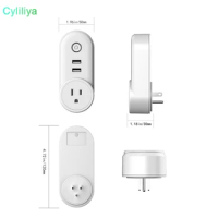30 Wifi Smart Socket Plug, Outlet Wall USB Charger APP Remote Control Alexa Echo and Google Home Travel Adapter For iphone ipad