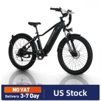 750W Electric Bike 48V 15Ah Removable Battery Mechanical Locking Suspension Fork 7 Speed Mountain Bike 26" EBike for Adults