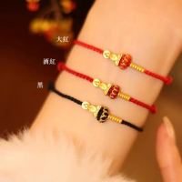 【米蘭精品】現貨+預購 編織手鍊手工手繩(沙金無相佛本命年男女飾品3色74ki12)