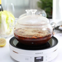 High Temperature Glass Pots Open Fire Direct Cooking and Electric Pottery Stove Household Double-ear Pan Multi-purpose Stew Pot