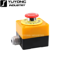 22mm Emergency Stop Push Button Switch With Box 1 NO 1 NC 10A 660v Waterproof Box Hand-Held Button Explosion-proof anti-corrosi