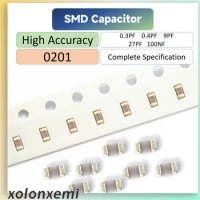 100/200Pcs 0201 Chip Capacitor SMD Multilayer Ceramic Accept Customization 0.3PF 0.4PF 9PF 27PF 100NF R30B R40B 9R0D 270J 104M