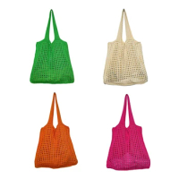 Knitted Tote Bag Handbags For Women Shoulder Bag Aesthetic Boho Casual Shopping Bags Book Storage Bag
