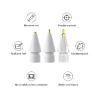 3 Pack Pencil Tips for Apple Pencil ,3 Styles No Wear Out Fine Point Precise Control Compatible with Apple Pencil Tip