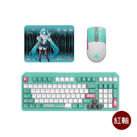 ASUS 華碩 TUF Gaming x Hatsune Miku 初音未來聯名套組-紅軸