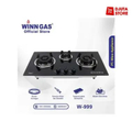 Kompor Gas Winn W-999 Hitam 4 Tungku Semi-Turbo untuk Rumah Tangga