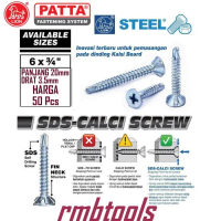 x50Pcs- 6x3/4 ~20mm SKRUP GRC SDS KALSIBOARD /CALCI SCREW (SFH0620)