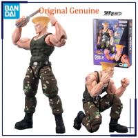Original Genuine Bandai Anime Game Street Fighter Guile Outfit2 SHF Model Toys Action Figure Gifts Collectible Ornaments Boy Kid