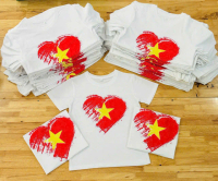 Áo sao vàng, Áo in cờ đỏ sao vàng, đồng phục cổ động cờ đỏ sao vàng Việt Nam