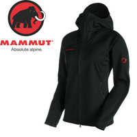 【MAMMUT 長毛象 女款 Ultimate連帽防風外套WINDSTOPPER《黑》】14931/防水/雙色背襯/歐洲製造