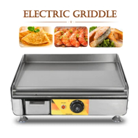 ITOP Griddle Electric 2300W Non Stick Stainless Steel Hot Plate Steak Fried Pan For Outdoor Electric Pan Grill BBQ Stove Plancha