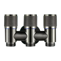 【大麥】全銅角閥 水龍頭分水器 分流器 大流量三出(一進三出角閥 獨立控制 黃銅陶瓷雙開閥芯 經久耐用)