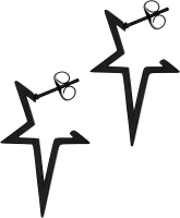 Sacina Spike Star Earrings Dangle Y2k Goth Punk Grunge Emo Earrings Star Jewelry Christmas Jewelry G