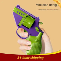 Revolver Gun Unique Design Spinning Top Birthday Present Unzip Revolver Toy Decompression Toys Novelty Toys Child Radish Mini