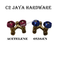 Compressed Oxygen Gas / Acetylene Gas Regulator Twin Outlet Valve