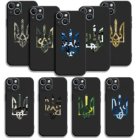 For Apple iPhone 12 14 Pro Max 13 11 Mini X XR XS 7 Plus 8 12mini 13mini Cases Ukraine Camouflage Emblem Celulares