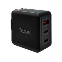 【TeZURE】65w GaN 氮化鎵充電器 2C1A 三孔快充 BSMI認證(筆電/手機/mac/平板都可充)