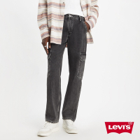 Levis Silver Tab銀標系列 男款 廓形寬直筒牛仔工作褲 / 精工黑灰石洗
