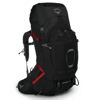 【Osprey】Aether Plus 60 登山背包 男款 黑色(健行背包 徙步旅行 登山後背包)