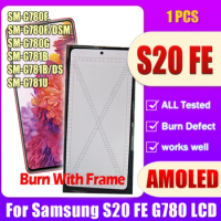Burn Defect AMOLED For Samsung S20 FE G780F G780 Lcd Display Touch Screen Digitizer Assembly For Samsung S20 FE 5G LCD