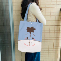 Disney Winnie Piglet Eeyore 5541 Anime Shoulder Bags Cartoon Customized Shopping Bag Casual Tote Storage Handbag Gift