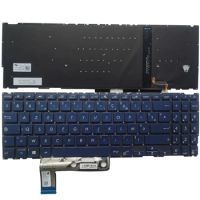 French Azerty New Laptop Keyboard for ASUS ZenBook 15 UX533 UX533F UX533FD UX533FN UX533FAC FR Backlight Blue FR Layout