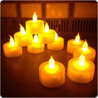 by dhl or ems 100 sets ,12 pcs/set LED Flickering Battery Operated Tea Light Candles Tealight Charm Safe