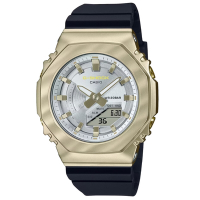CASIO 卡西歐  G-SHOCK 優雅精緻極簡 淺金黃色 八角形錶殼 GM-S2100BC-1A_40.5mm