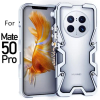 Shockproof Metal Bumper Case For Huawei Mate 60 Pro+ 40 50 Pro Case Luxury Alunimun Cover Funda For Huawei Mate 40 50 60 RS Case