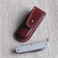 1 Piece Handmade Genuine Leather Belt Pouch Sheath Protective Case for 93mm Victorinox Swiss Army Knife
