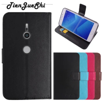 TienJueShi Flip Book-Stand Silicone Protect Leather Cover Shell Wallet Etui Skin Case For Sony Xperia XZ2 5.7 inch