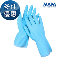 MAPA 清潔手套 家事手套 天然橡膠手套 117-7號 耐酸鹼手套 防水手套 超薄手套 植绒內襯手套 1雙 多雙優惠中