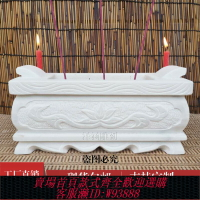 {臺灣公司貨 可打統編}石雕香爐漢白玉青石墓地寺廟祠堂燒香供奉石頭爐子石鼎插香擺件