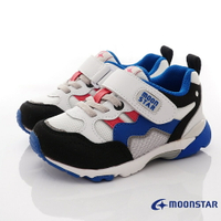 日本月星Moonstar機能童鞋HI系列3E寬楦頂級學步鞋款22935白藍(中小童段)