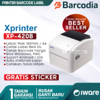 PRINTER BARCODE LABEL - RESI ALAMAT ANDROID/MAC/WINDOWS USB+BLUETOOTH XP-420B