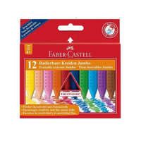 蠟筆 Faber-Castell 輝柏 12色大三角可擦拭蠟筆 (122540)
