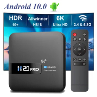 H20PRO Smart TV Box Android 10.0 Allwinner H616 With Voice Assistant 2.4&5G Wifi 4K 6K HD Video 1080